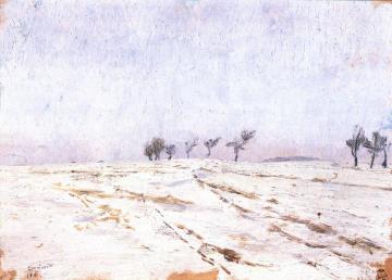 A Winter Evening Artwork by František Kaván