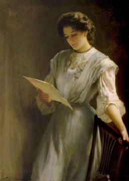 Reading the Letter Artwork by Thomas Benjamin Kennington