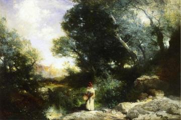 A Water Pocket in Southern Utah Artwork by Thomas Moran
