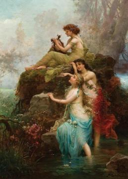 Symphony Of The Water Nymphs Artwork by Hans Zatzka