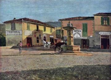 Piazzetta a Settignano Artwork by Telemaco Signorini