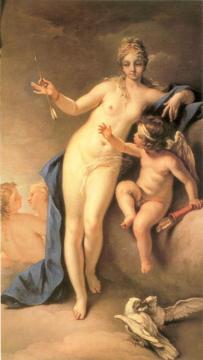 Venus and Cupid Artwork by Sebastiano Ricci