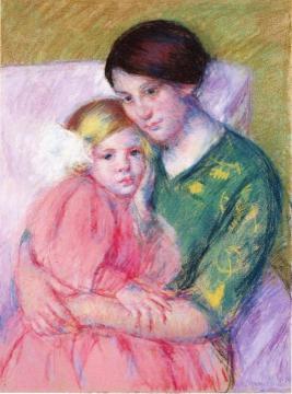 Mother and Child Reading Artwork by Mary Cassatt