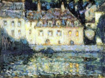 White House In The Evening, Quimperlé Artwork by Henri Le Sidaner