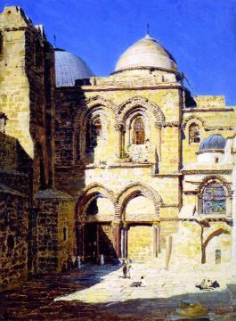 Façade Of The Church Of The Holy Sepulcher Artwork by Vasily Polenov