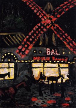 The Moulin Rouge, Night Artwork by Auguste Chabaud