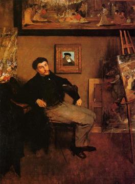 Portrait of James Tissot Artwork by Edgar Degas