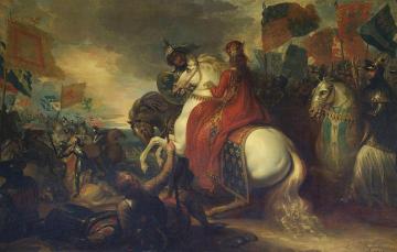 Queen Philippa at the Battle of Neville's Cross Artwork by Benjamin West