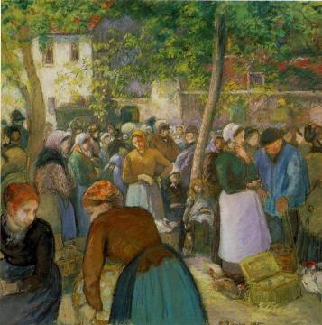 The Poultry Market Artwork by Camille Pissarro