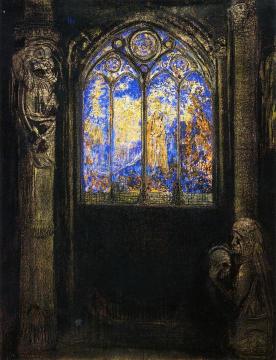 Stained Glass Window Artwork by Odilon Redon