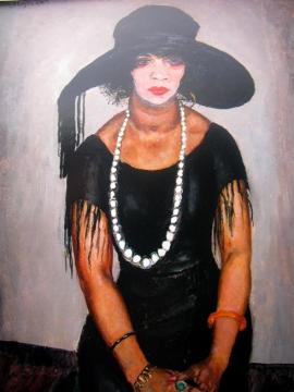 Negress In Black Artwork by Jan Sluyters