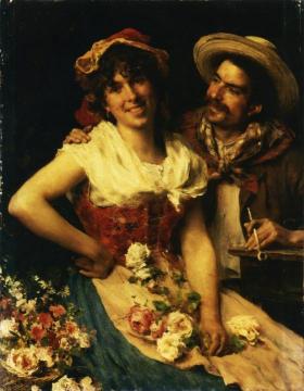 The Courtship Of Giovane Fioraia Artwork by Federico Andreotti