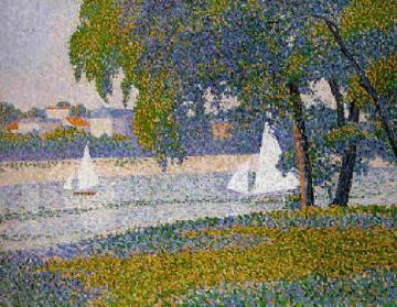 The Seine At Courbevoie Artwork by Charles Angrand
