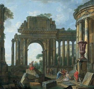 Roman Ruins Artwork by Giovanni Paolo Pannini