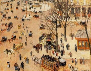Place du Theatre Francais Artwork by Camille Pissarro