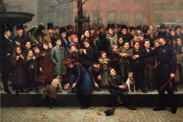 Fountain Square Pantomime Artwork by Joseph Henry Sharp