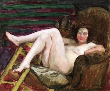 Nude in an Armchair Artwork by Henri Lebasque