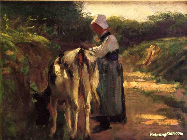 Grazing by the Roadside Artwork by Edward Potthast