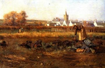 In the Town Crofts, Kirkcudbright Artwork by Edward Atkinson Hornel