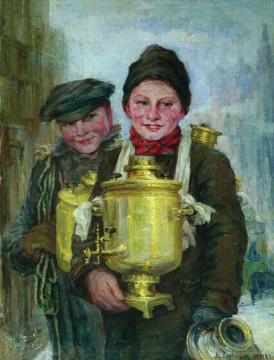Sbiten Vendors Artwork by Nikolai Petrovich Bogdanov-belsky