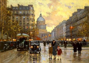 Rue D'ulm, Pantheon Artwork by Edouard Léon Cortes