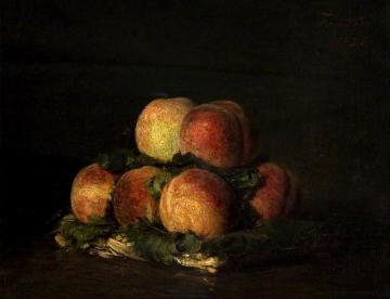 Basket of Peaches Artwork by Henri Fantin-Latour