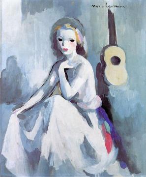 Woman With A Guitar Artwork by Marie Laurencin