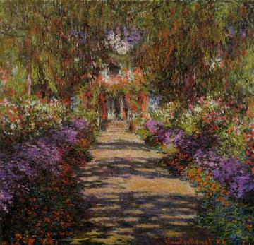 Pathway In Monet's Garden At Giverny Artwork by Claude Oscar Monet