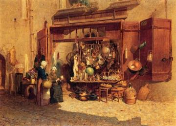 The Village Peddler Artwork by Louis Comfort Tiffany