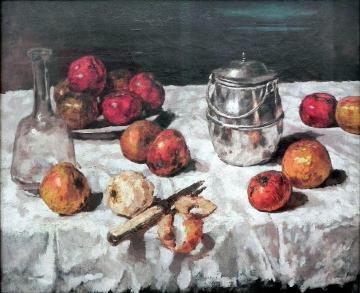 Still Life with Apples Artwork by Carl Eduard Schuch