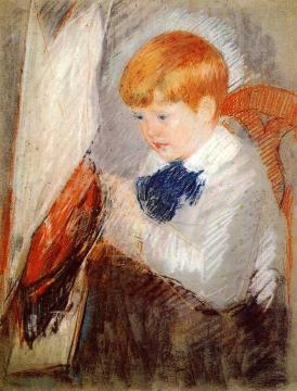 Robert and His Sailboat Artwork by Mary Cassatt