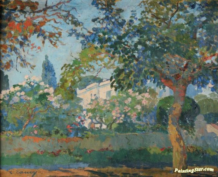 The Gardens of the Villa Abd-El-Tif, Algiers Artwork by Léon Cauvy