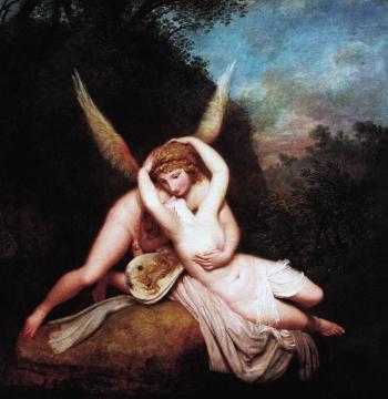 Cupid And Psyche Artwork by Gaspare Landi