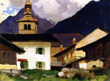 Church of Les Houches, Haute-Savoie, France Artwork by Clarence Gagnon