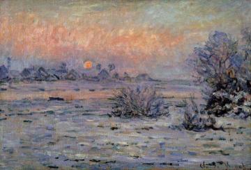 Winter Sun, Lavacourt Artwork by Claude Oscar Monet