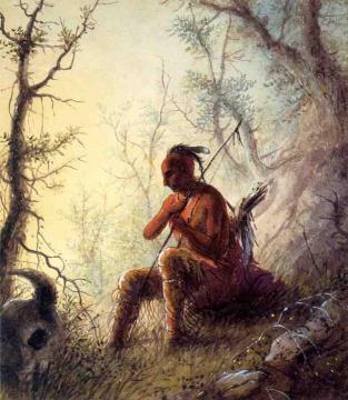 Sioux Indian at a Grave Artwork by Alfred Jacob Miller