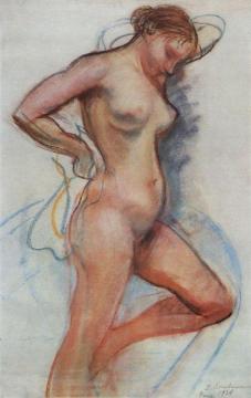 After the Bath Artwork by Zinaida Serebriakova