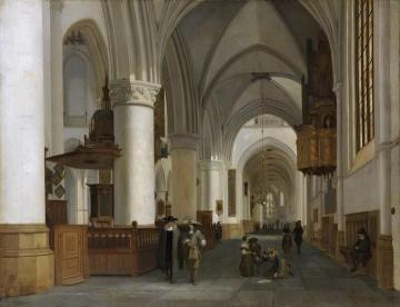 The Interior of the Saint Bavo Church in Haarlem Artwork by Job Adriaenszoon Berckheyde