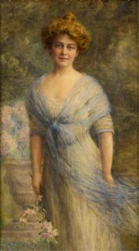 Portrait Of A Young Woman Artwork by Frank Weston Benson
