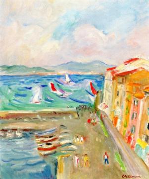 Regatta at Saint-Tropez Artwork by Charles Camoin