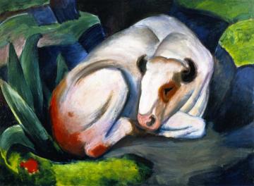 The Steer Artwork by Franz Marc