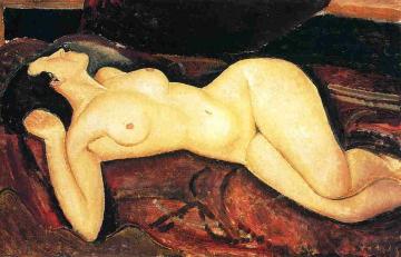 Recumbent Nude Artwork by Amedeo Modigliani