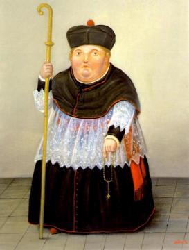 Monsignor Artwork by Fernando Botero