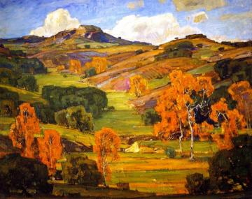 Autumn Sycamores Artwork by William Wendt