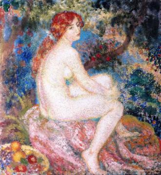 Woman with Red Hair Artwork by Georges Lemmen