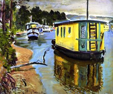 Houseboats, Balloch Artwork by George Leslie Hunter