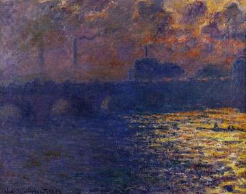Waterloo Bridge, Sunlight Effect Artwork by Claude Oscar Monet