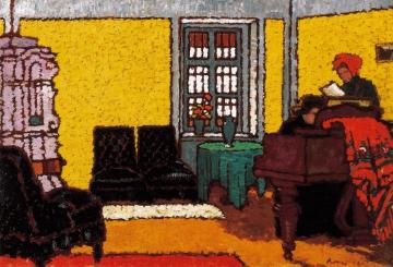 Yellow Piano Room Artwork by József Rippl-Rónai