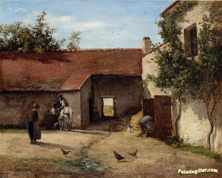 Farmyard Artwork by Camille Pissarro