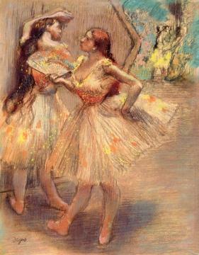 Dancers near a Set Artwork by Edgar Degas